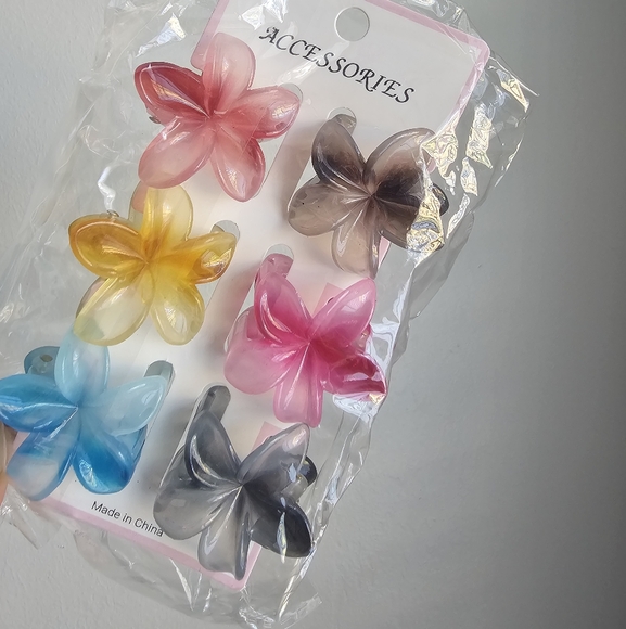 Floral Hair Clips Set - Multicolor - Picture 3 of 10